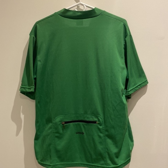 SUGOI Brand jersey jacket Green Raceway Black white checkers Mens Medium - Picture 2 of 13